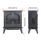 24 Inch 3D Flame Electric Infrared Quartz Fireplace Stove