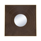 40" x 40" Square Carved Mirror with Pleated Design