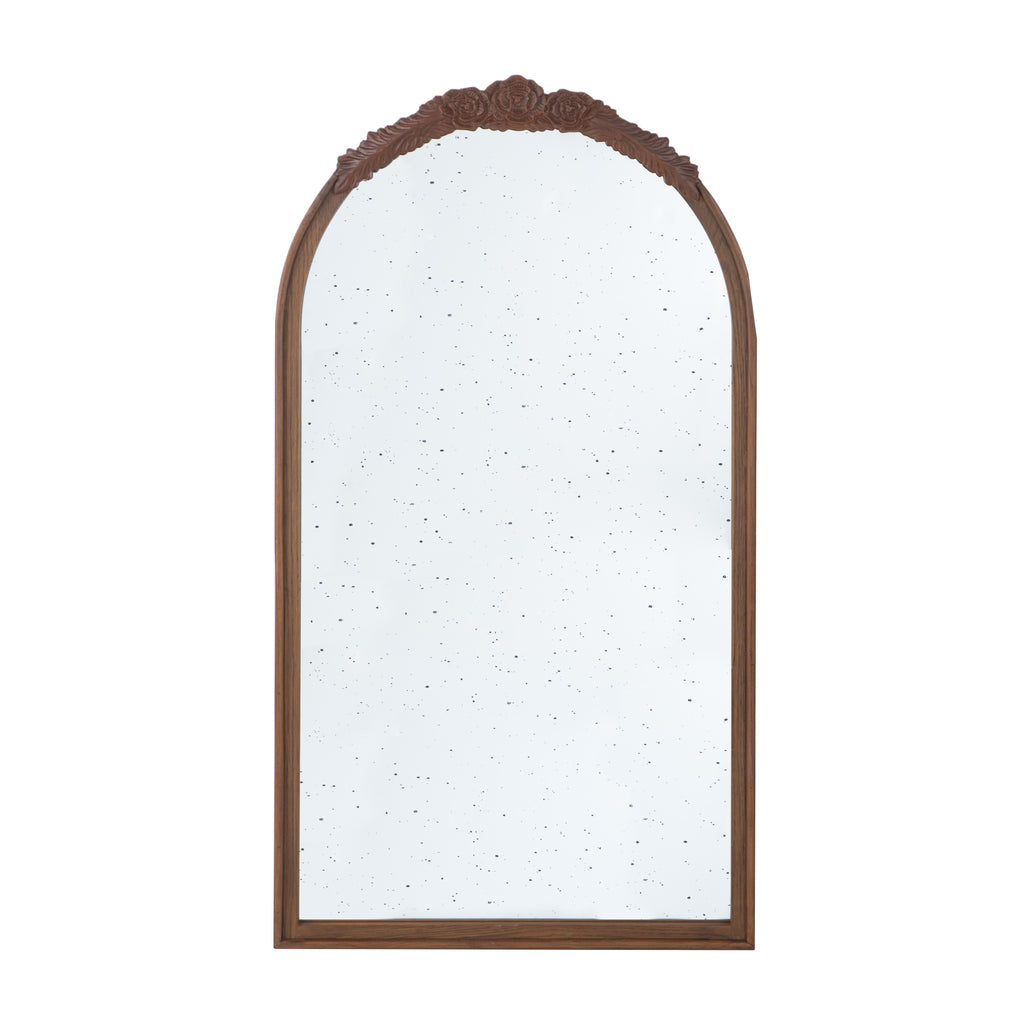 23" x 42" Hand Carved Rose Antique Mirror Frame