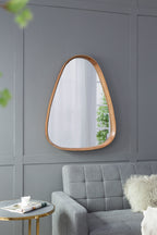 30"x38" Irregular Mirror with Wood Frame
