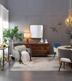 32"x32" Square Mirror with Wood Frame