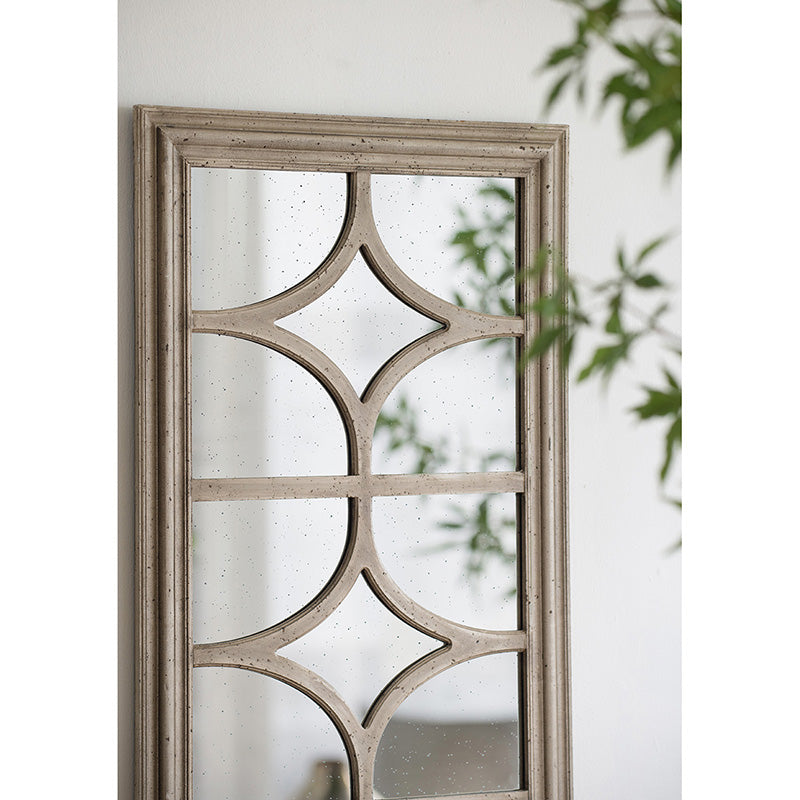 28"x59" Glister Rectangular Mirror with Distressed Frame