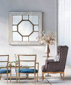 48" Antique Style Decorative Square Wall Mirror