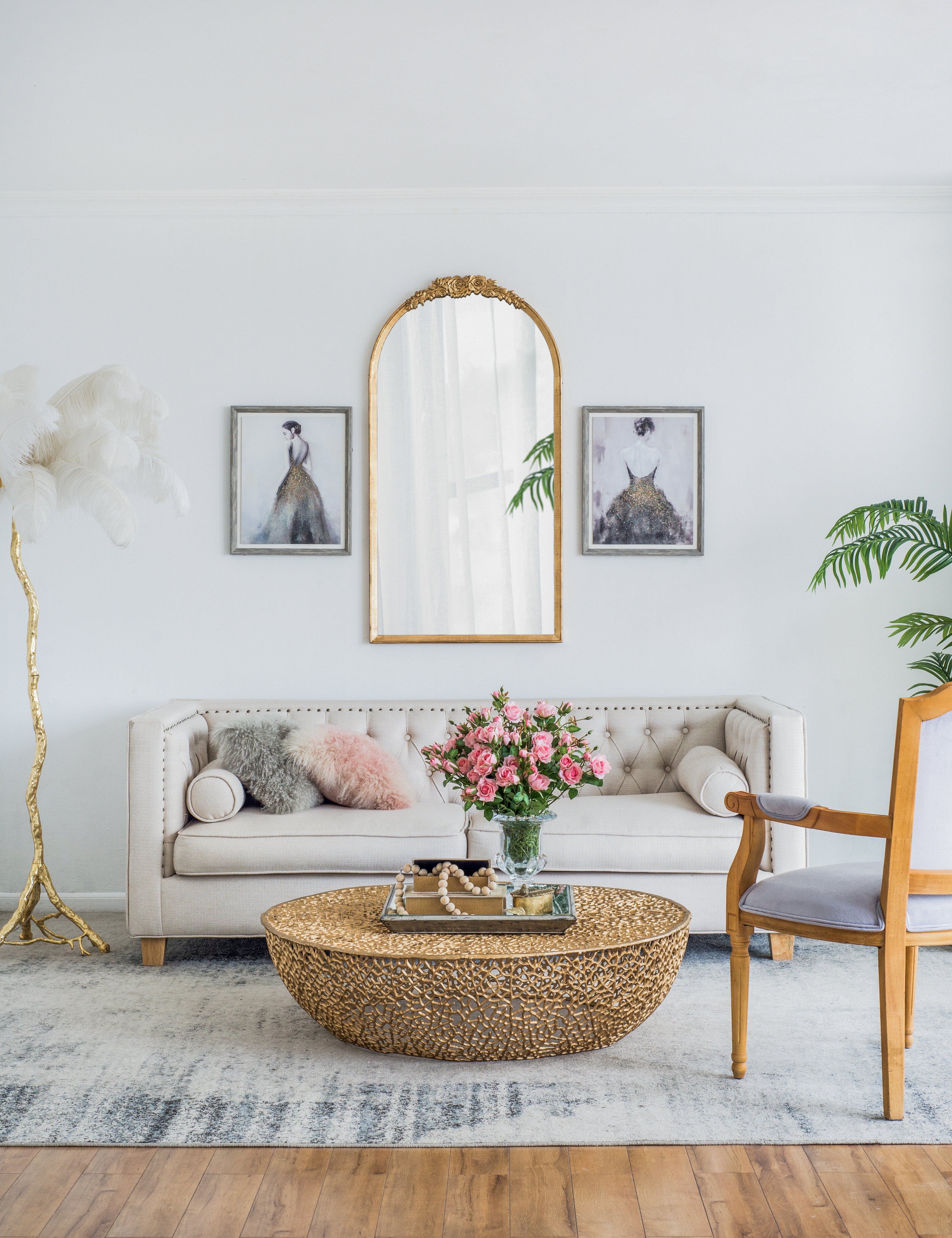28"x53" Wood Floor Mirror