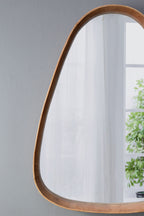 30"x38" Irregular Mirror with Wood Frame