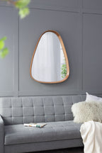 30"x38" Irregular Mirror with Wood Frame