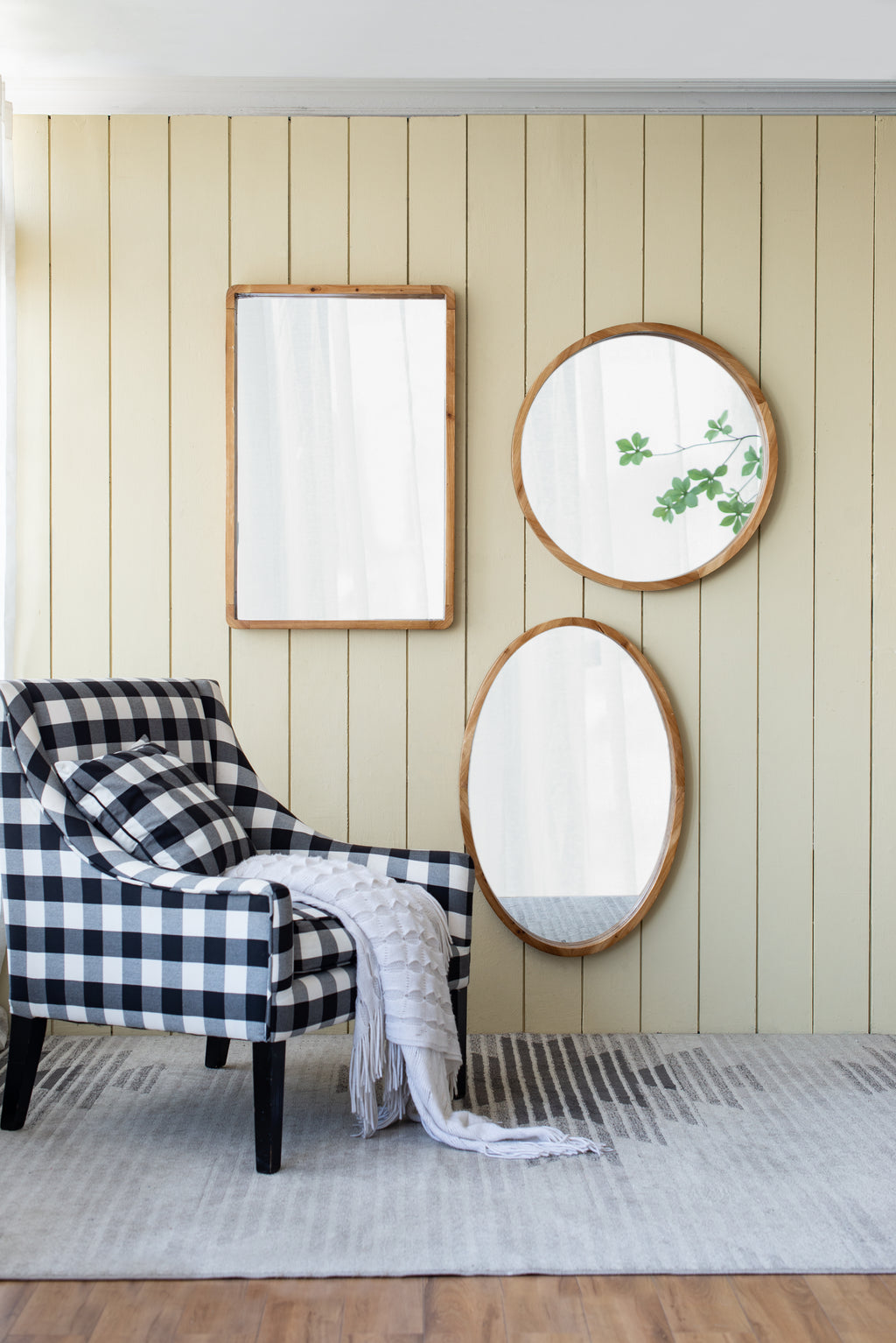 24"x36" Rectangle Wood Mirror
