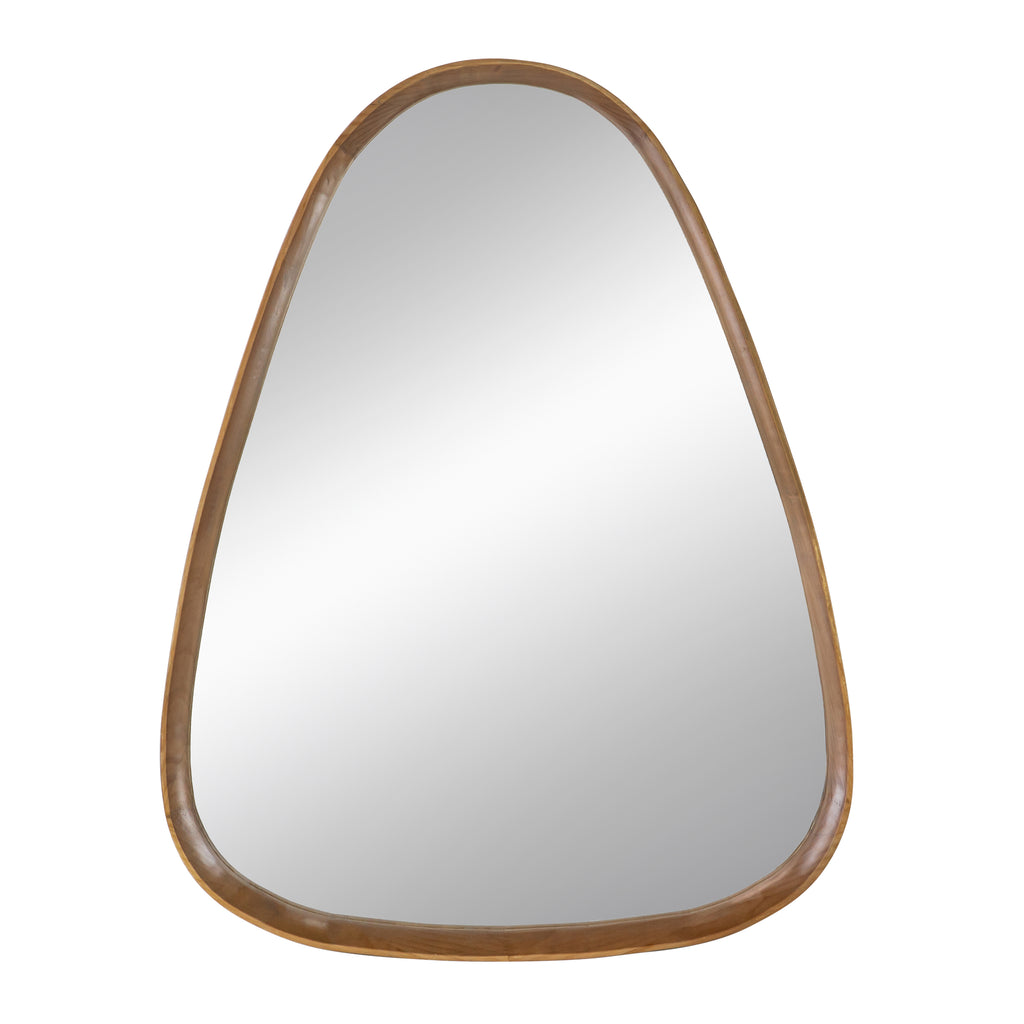 30"x38" Irregular Mirror with Wood Frame
