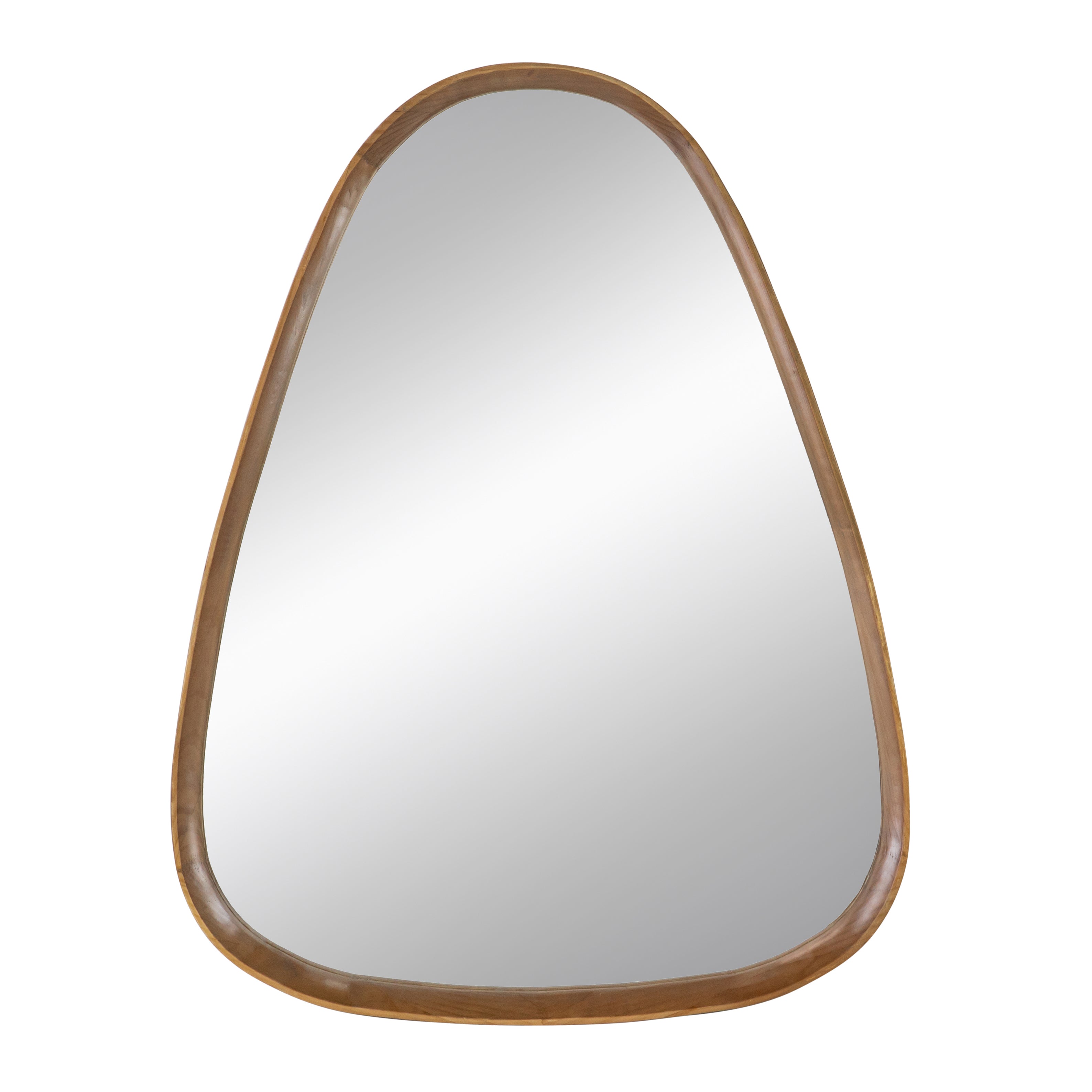 30"x38" Irregular Mirror with Wood Frame