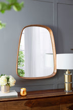 27"x37" Irregular Mirror with Wood Frame