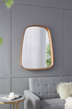 27"x37" Irregular Mirror with Wood Frame