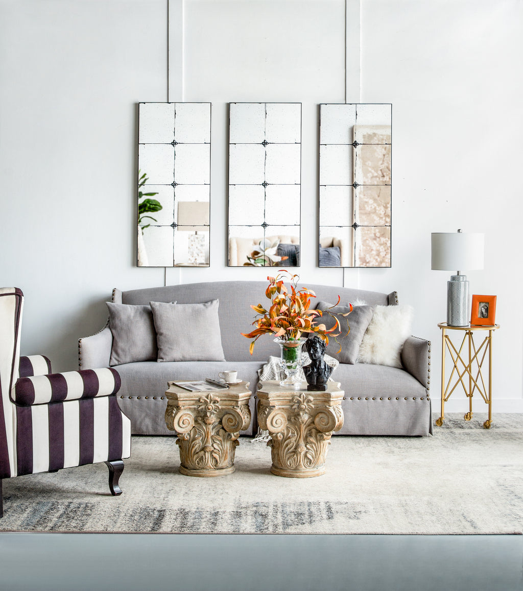 21x47" Traditional Antique Glass Wall Mirror
