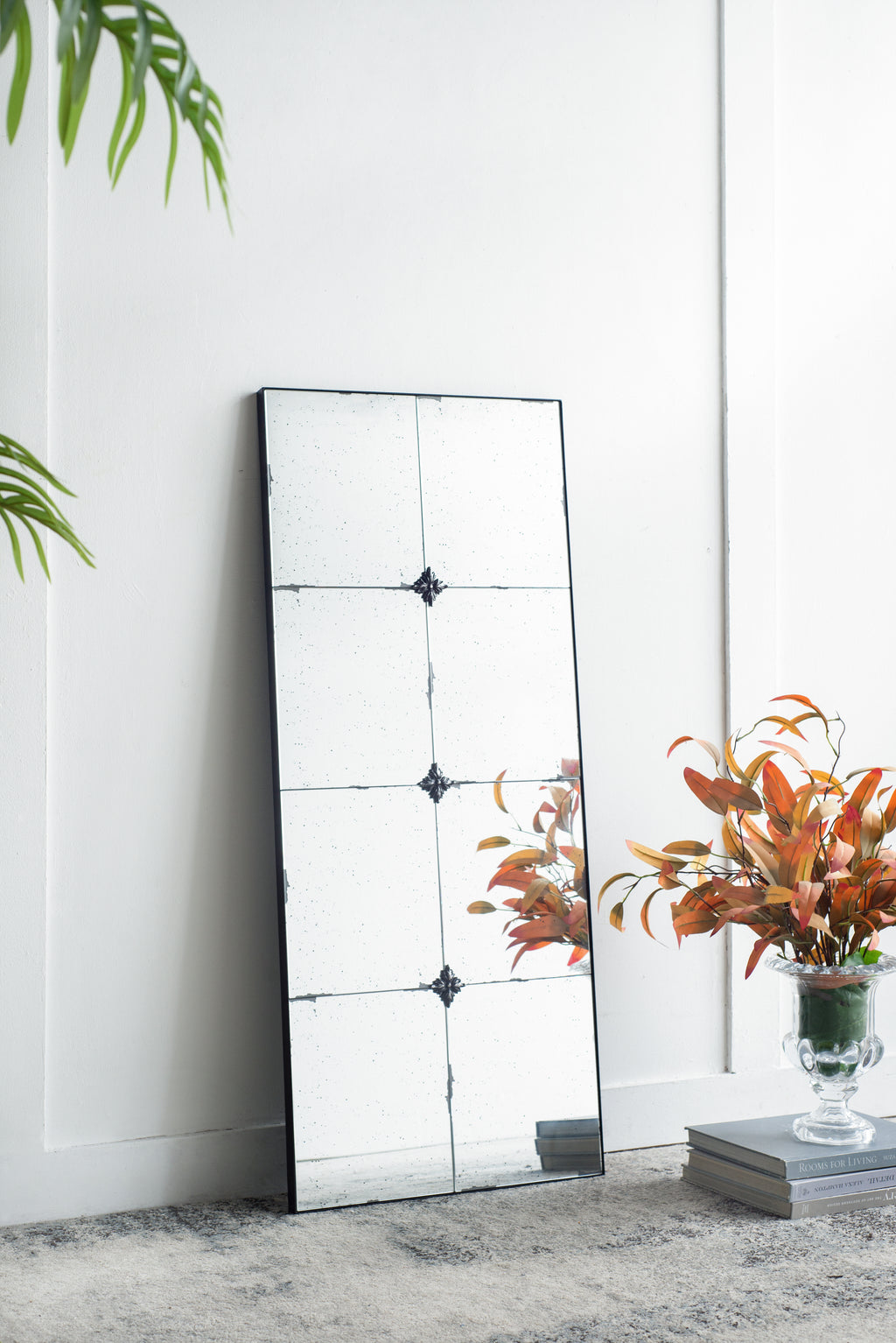 21x47" Traditional Antique Glass Wall Mirror