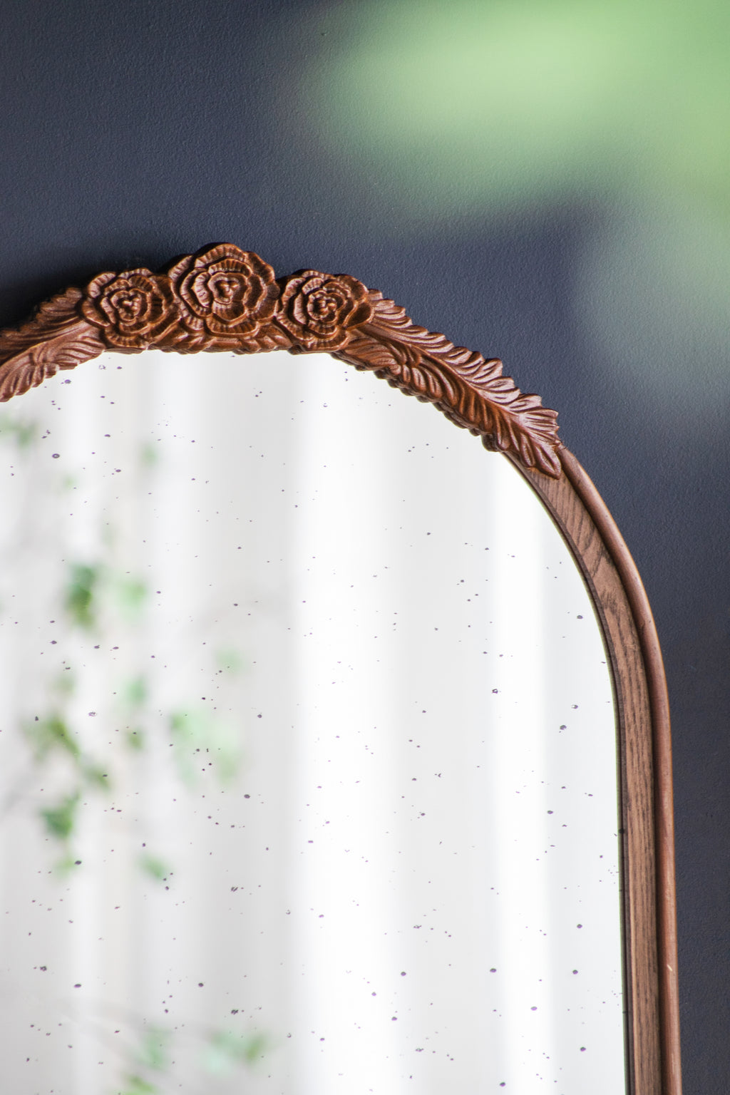 23" x 42" Hand Carved Rose Antique Mirror Frame
