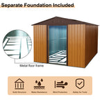 8ft x 10ft Outdoor Metal Storage Shed