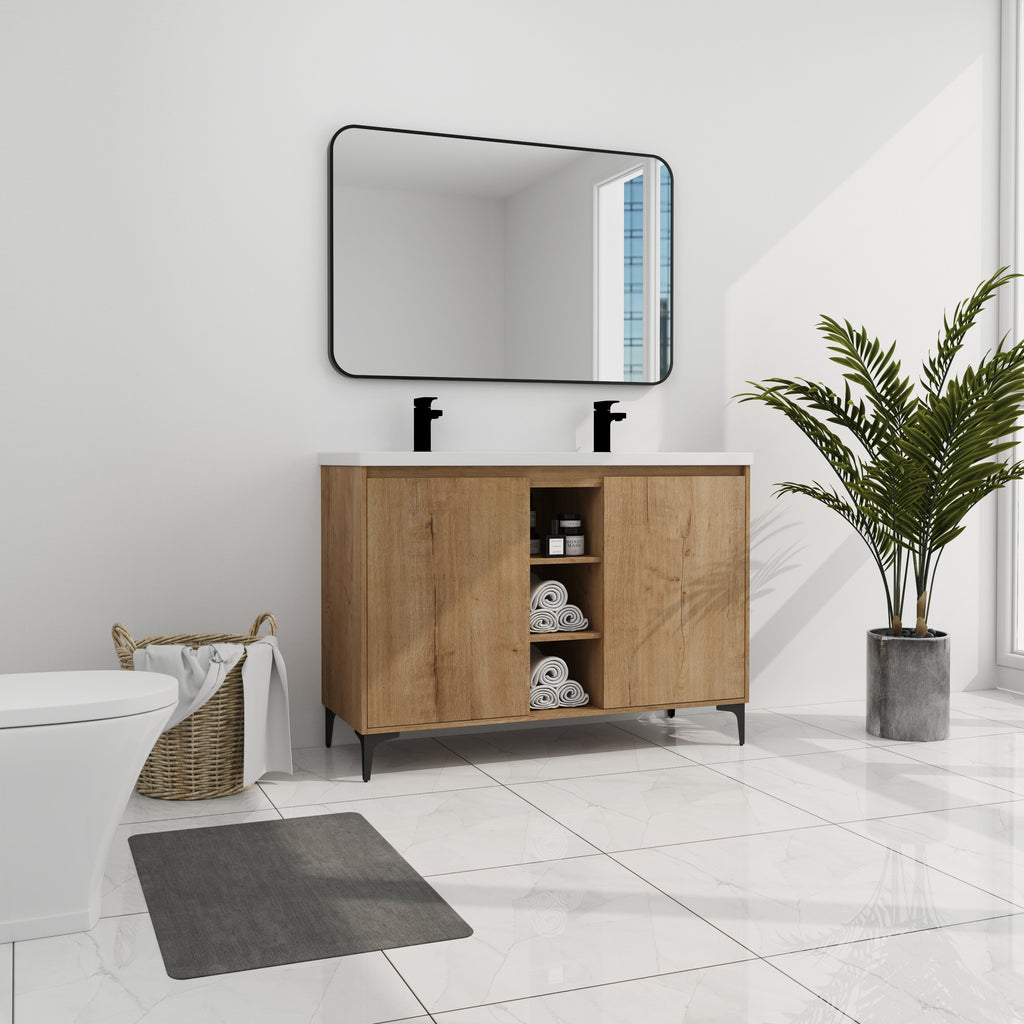 48" Freestanding Bathroom Vanity With Double Sink