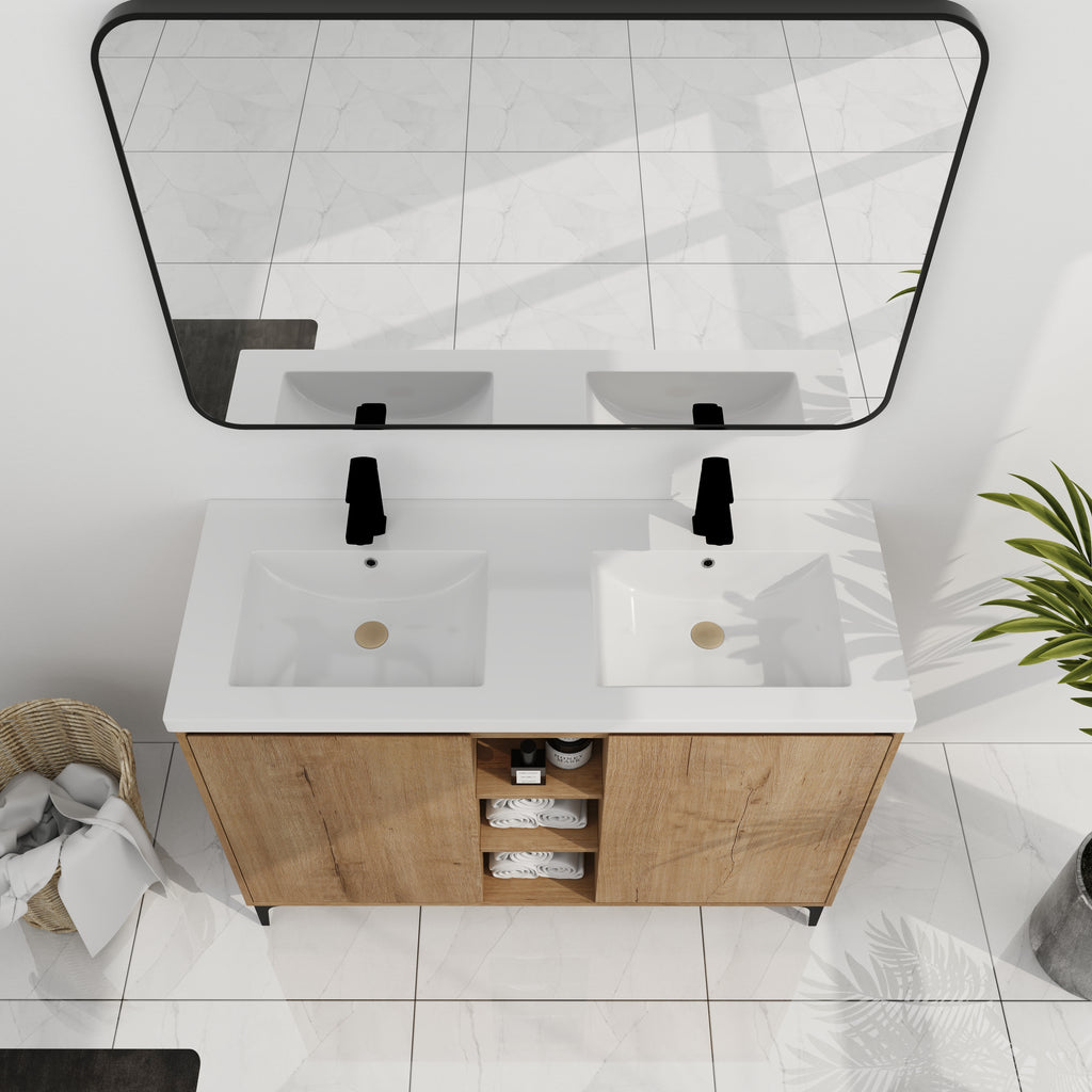 48" Freestanding Bathroom Vanity With Double Sink