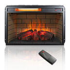 26 Inch Infrared Quartz Heater Fireplace Insert - Woodlog Version