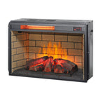 26 Inch Infrared Quartz Heater Fireplace Insert - Woodlog Version