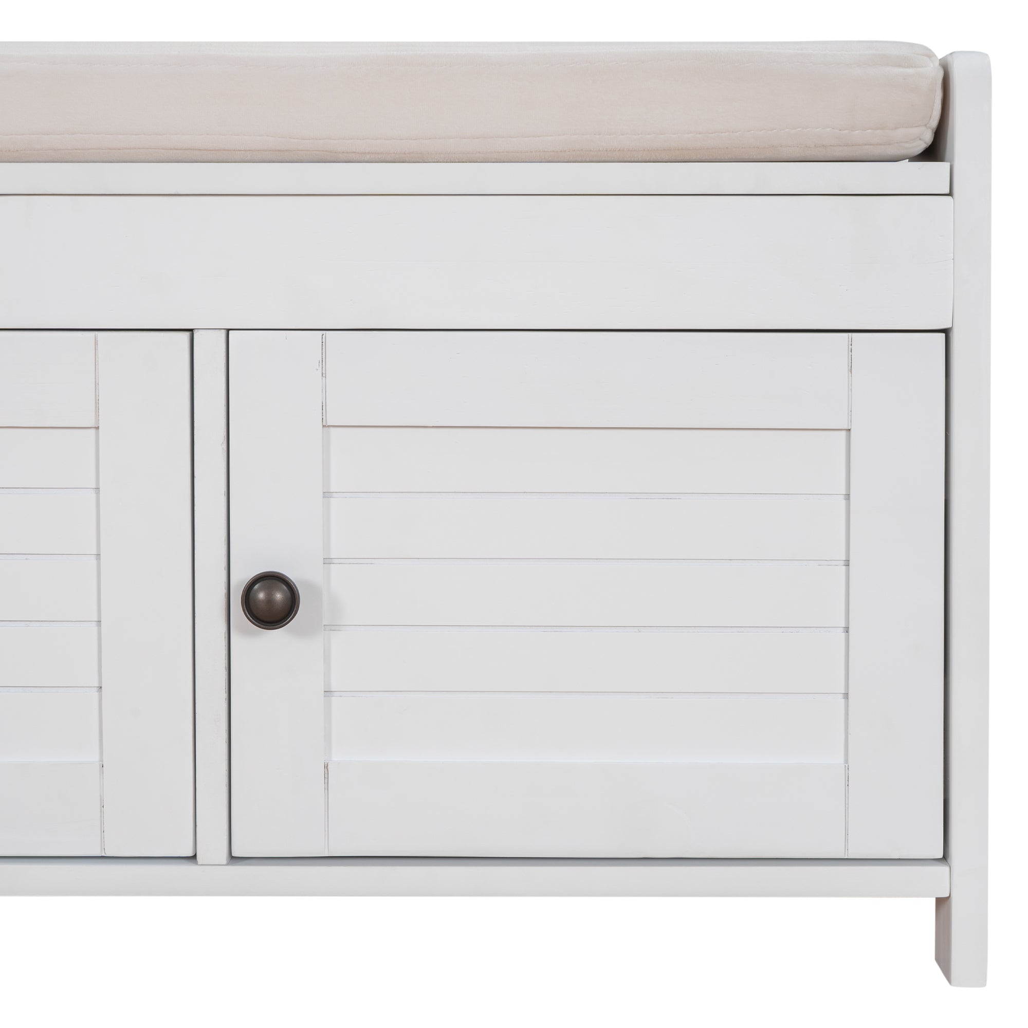 TREXM Storage Bench with 3 Shutter-shaped Doors