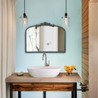 Classic Design Large Arch Mirror with Baroque Inspired Frame