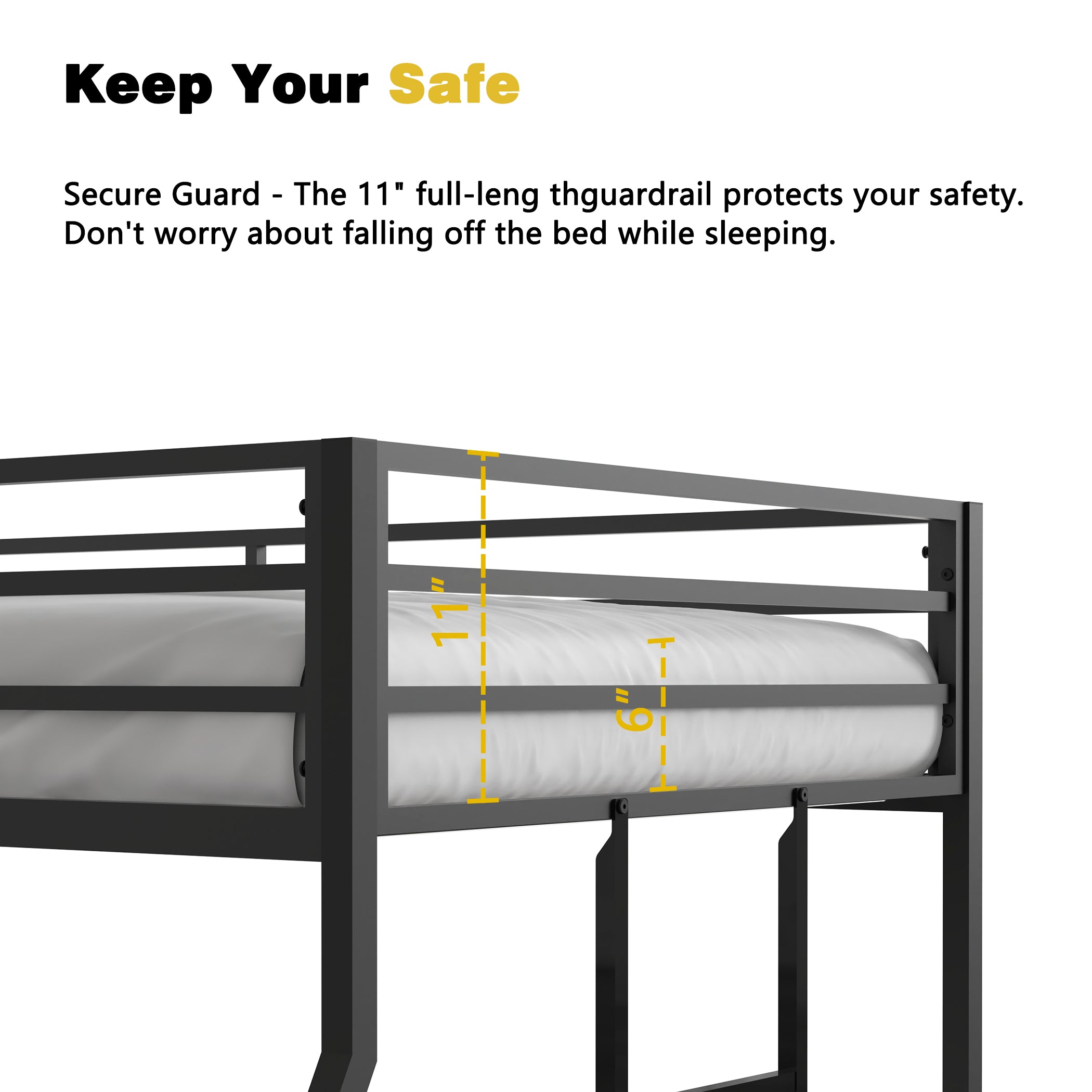Adam Sturdy Twin Over Full Bunk Bed Metal