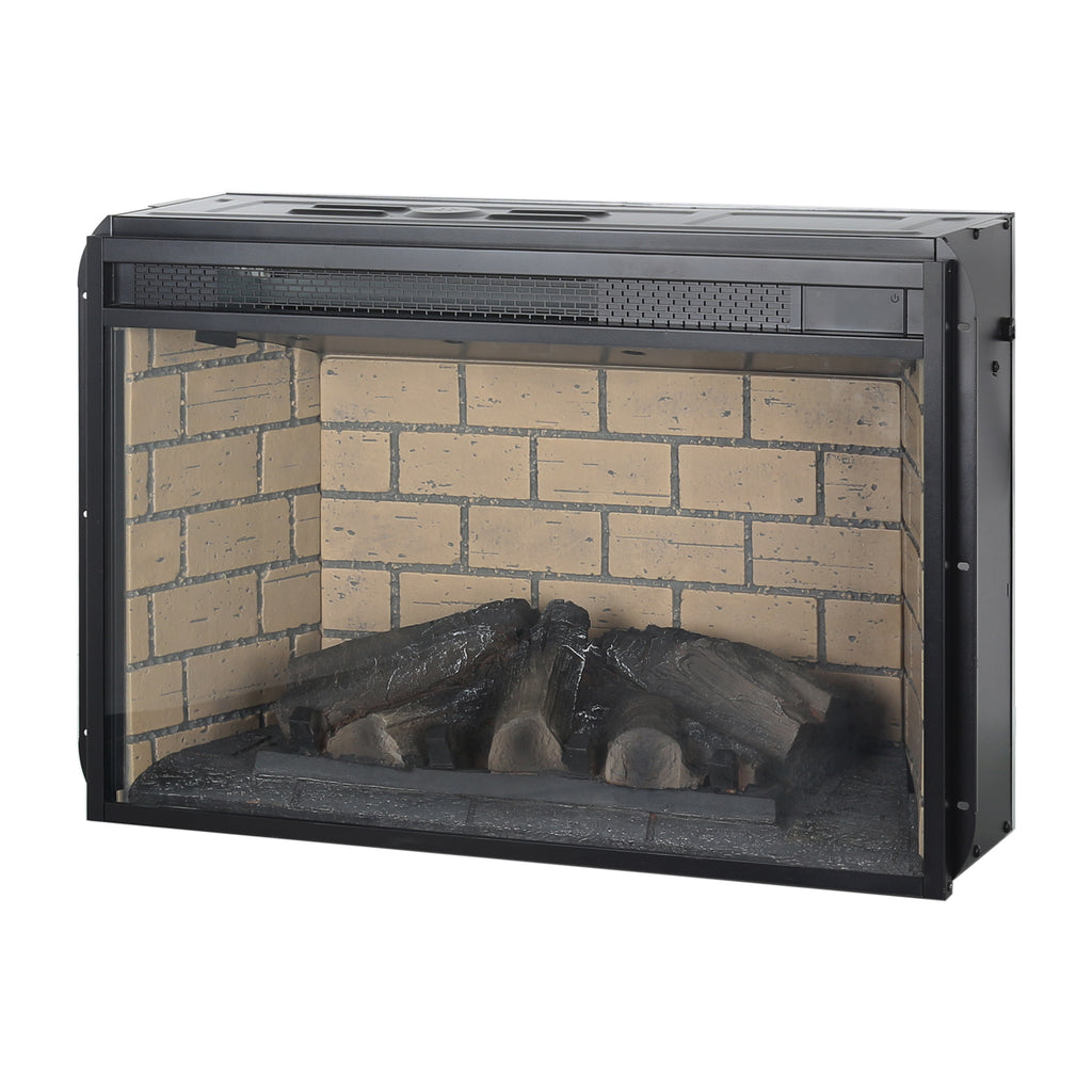 26 Inch Infrared Quartz Heater Fireplace Insert - Woodlog Version