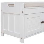 TREXM Storage Bench with 3 Shutter-shaped Doors
