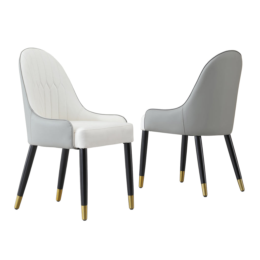 Modern Dining Chairs Set of 2 pcs Faux Leather Dining Chair