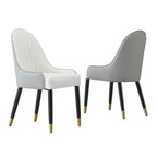 Modern Dining Chairs Set of 2 pcs Faux Leather Dining Chair