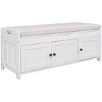 TREXM Storage Bench with 3 Shutter-shaped Doors