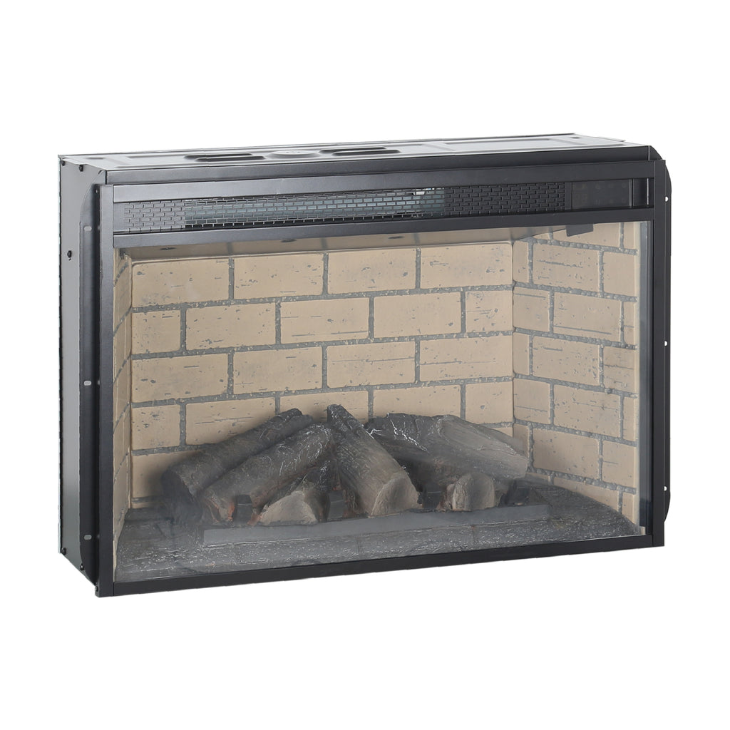 26 Inch Infrared Quartz Heater Fireplace Insert - Woodlog Version