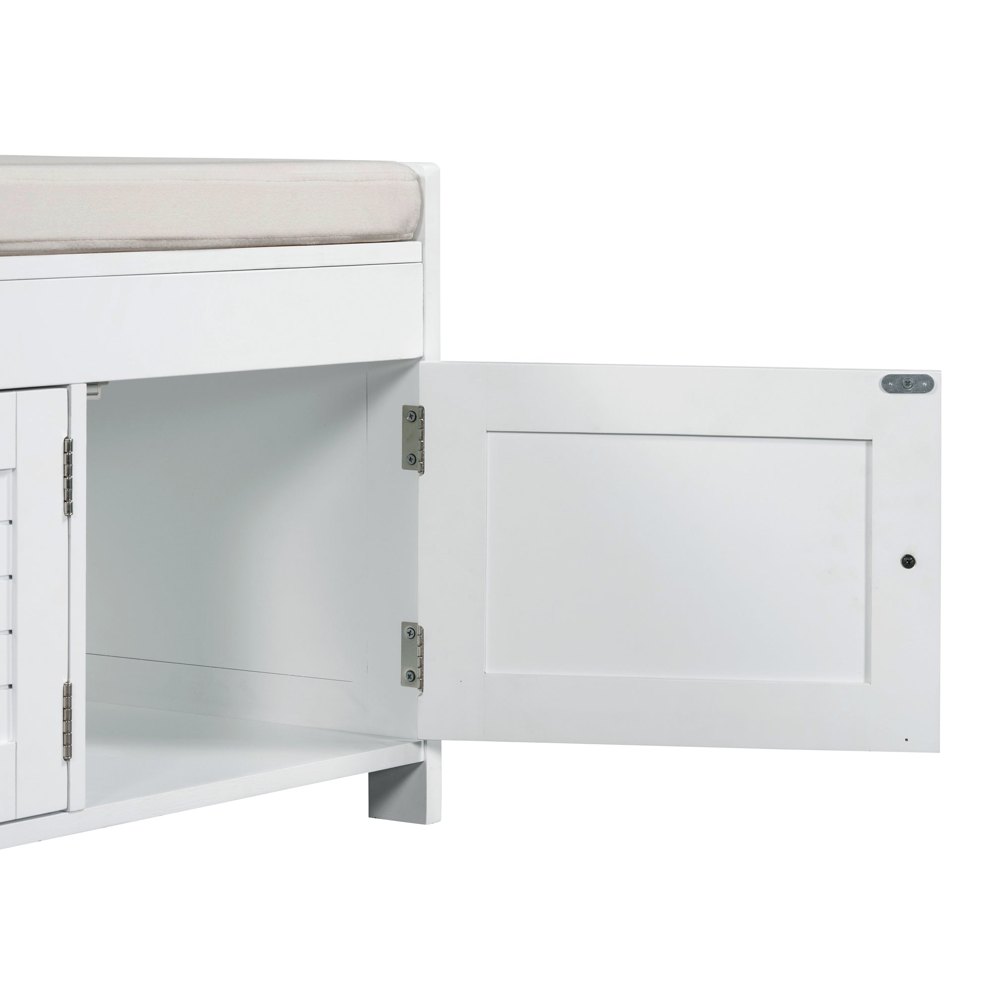 TREXM Storage Bench with 3 Shutter-shaped Doors