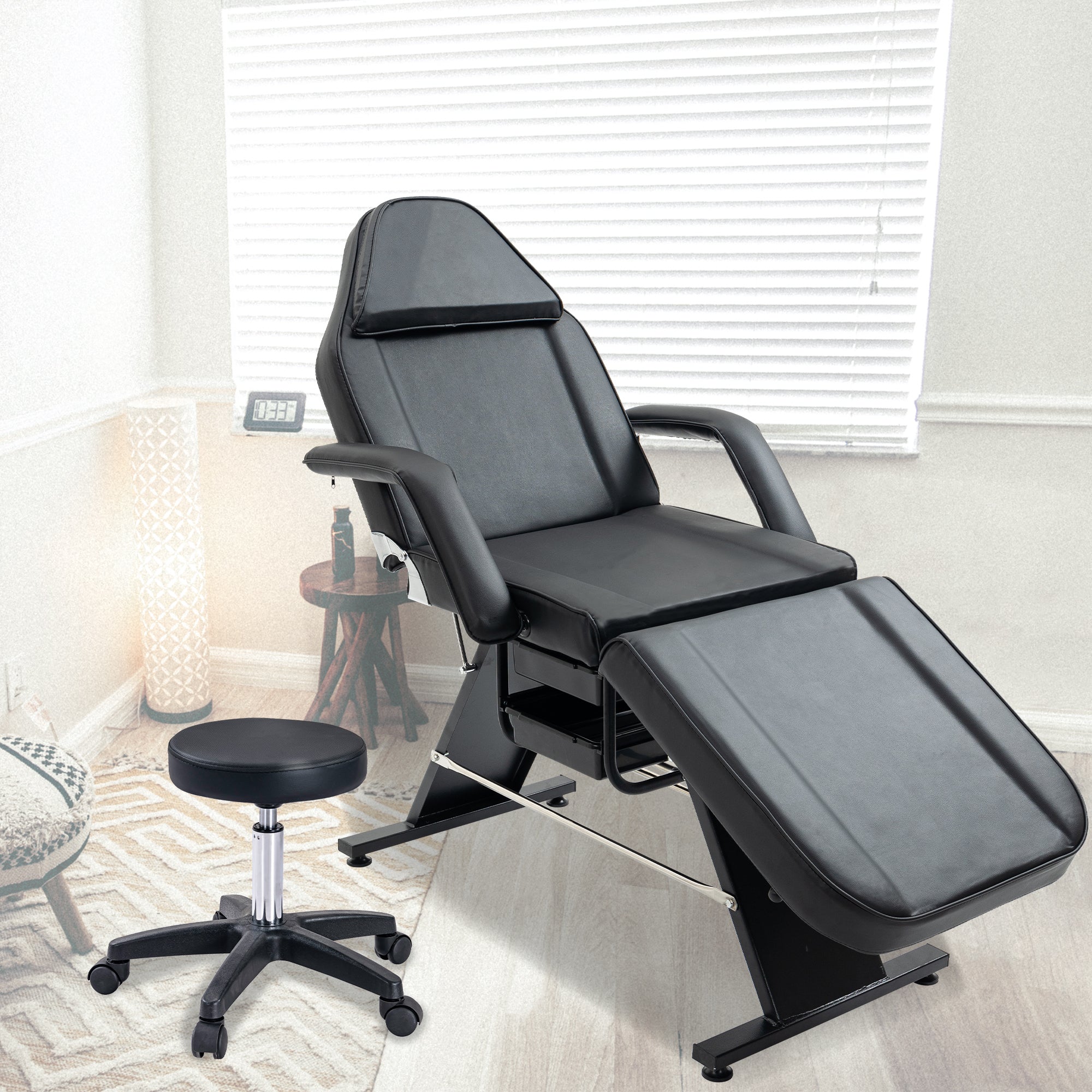 Massage Salon Tattoo Chair with Hydraulic Stool