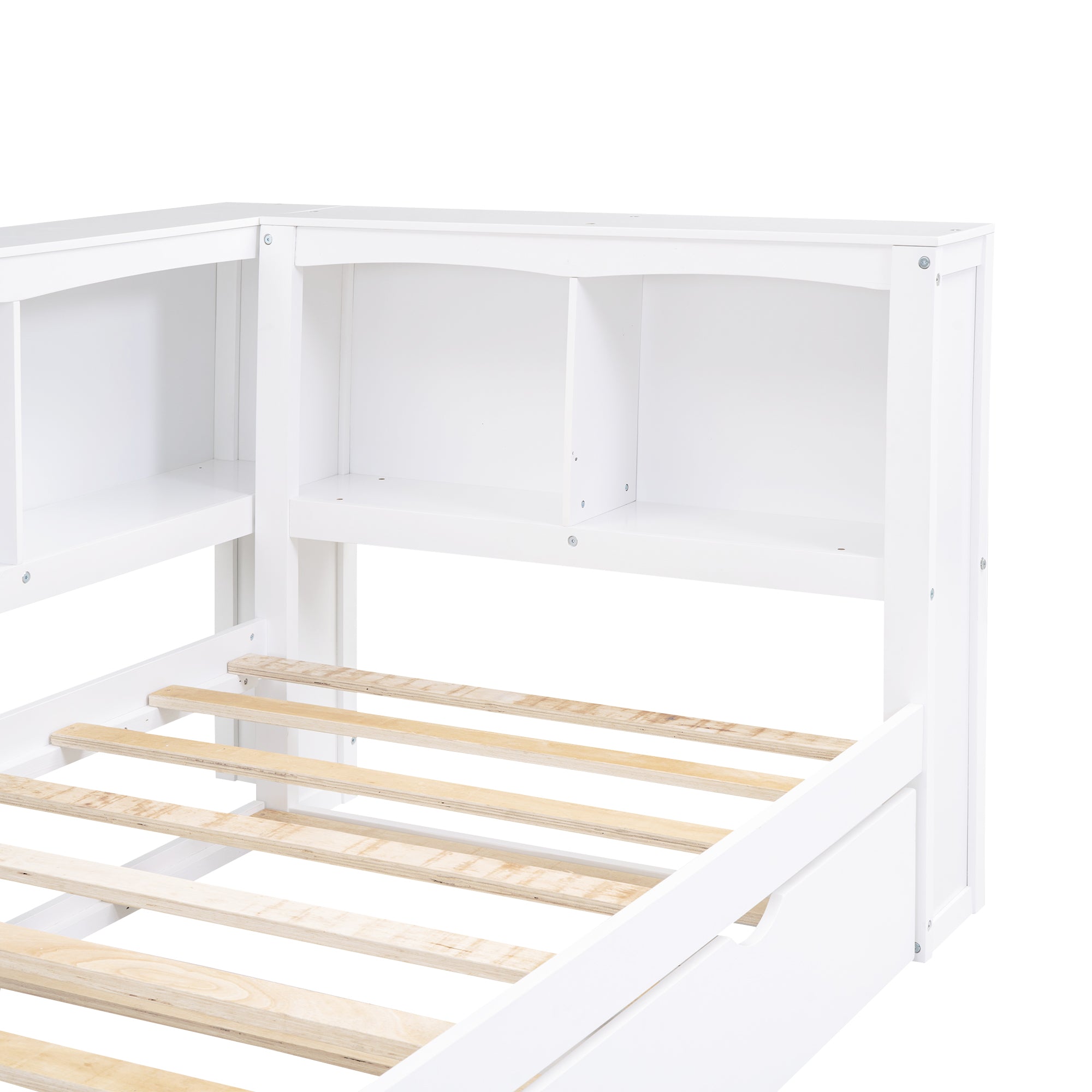 Twin Size Daybed with Trundle, Storage Cabinets & USB Ports