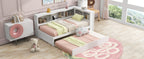 Twin Size Daybed with Trundle, Storage Cabinets & USB Ports