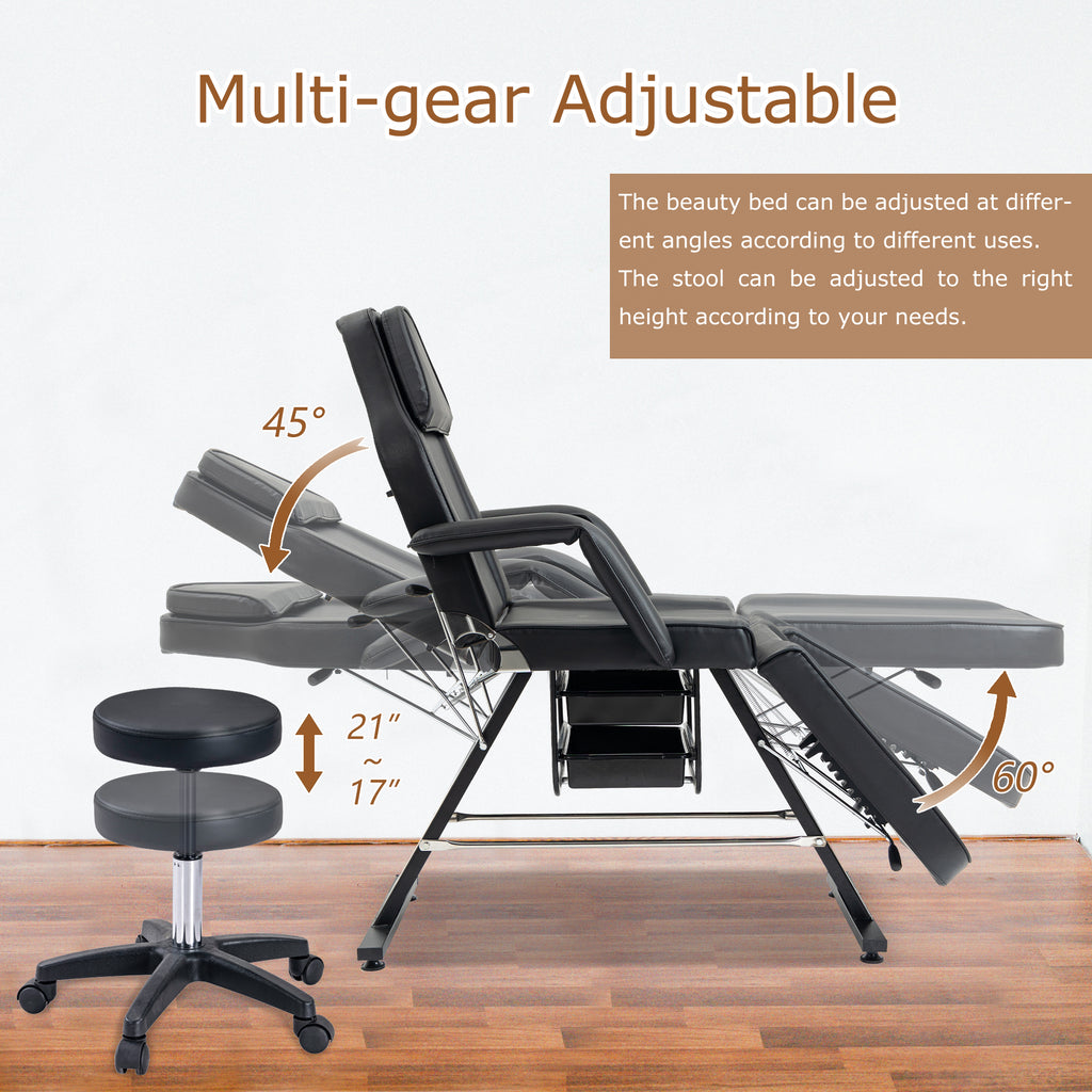 Massage Salon Tattoo Chair with Hydraulic Stool