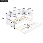 Twin Size Daybed with Trundle, Storage Cabinets & USB Ports