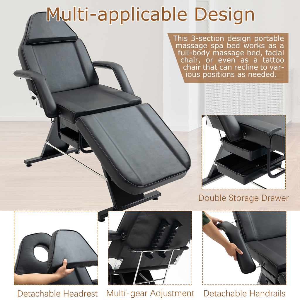 Massage Salon Tattoo Chair with Hydraulic Stool