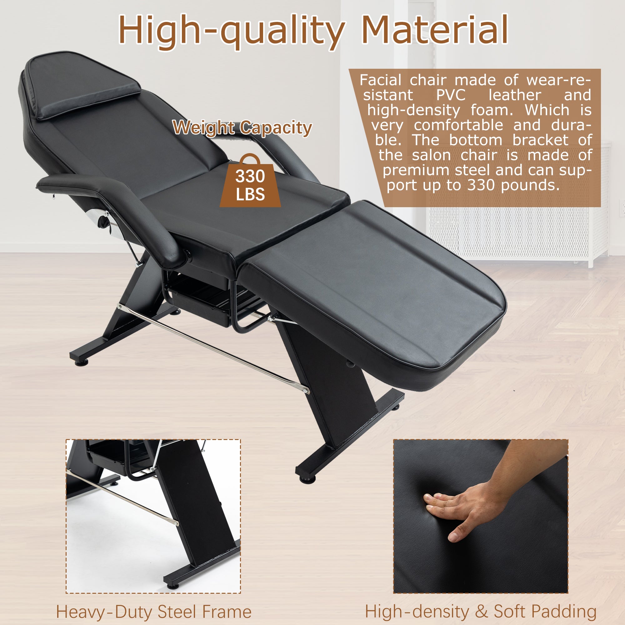 Massage Salon Tattoo Chair with Hydraulic Stool