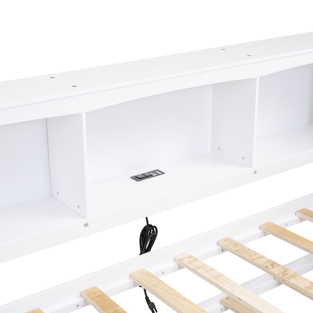 Twin Size Daybed with Trundle, Storage Cabinets & USB Ports