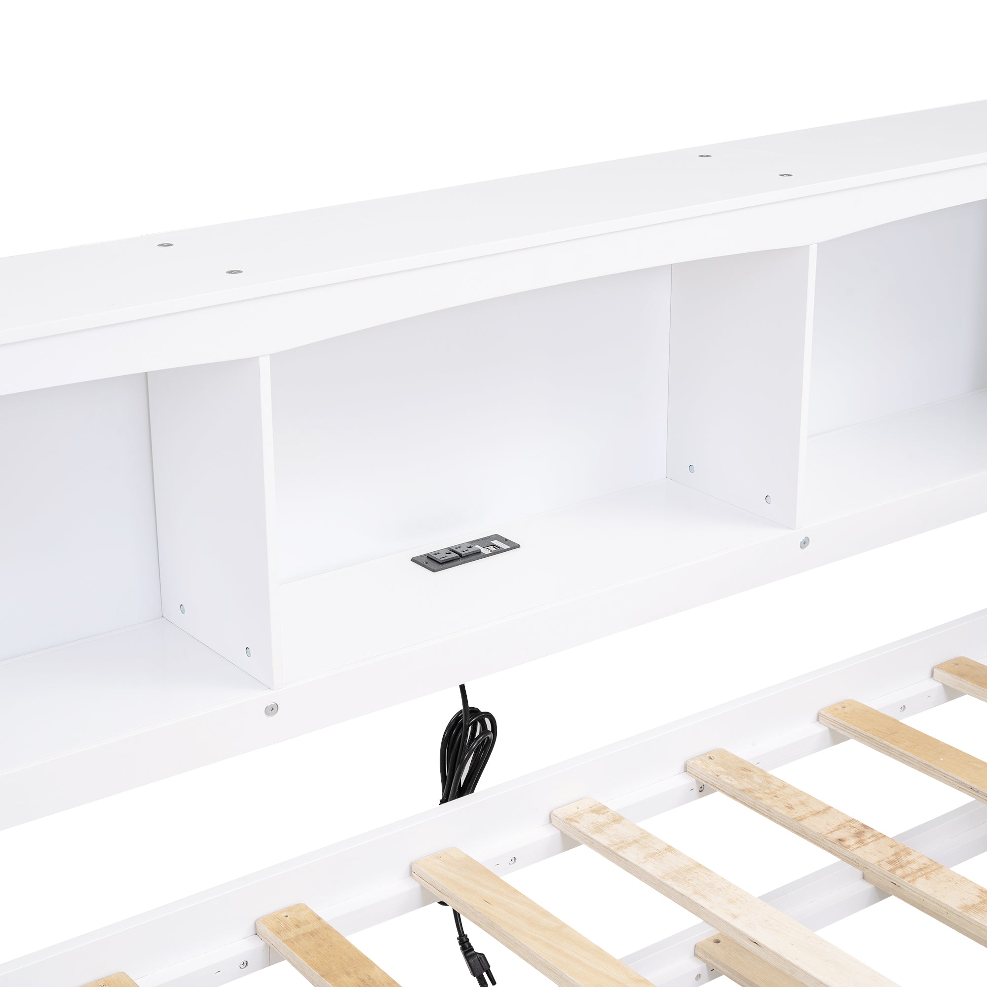 Twin Size Daybed with Trundle, Storage Cabinets & USB Ports