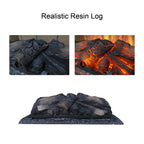 23 Inch Infrared Quartz Heater Fireplace Insert - Woodlog Version