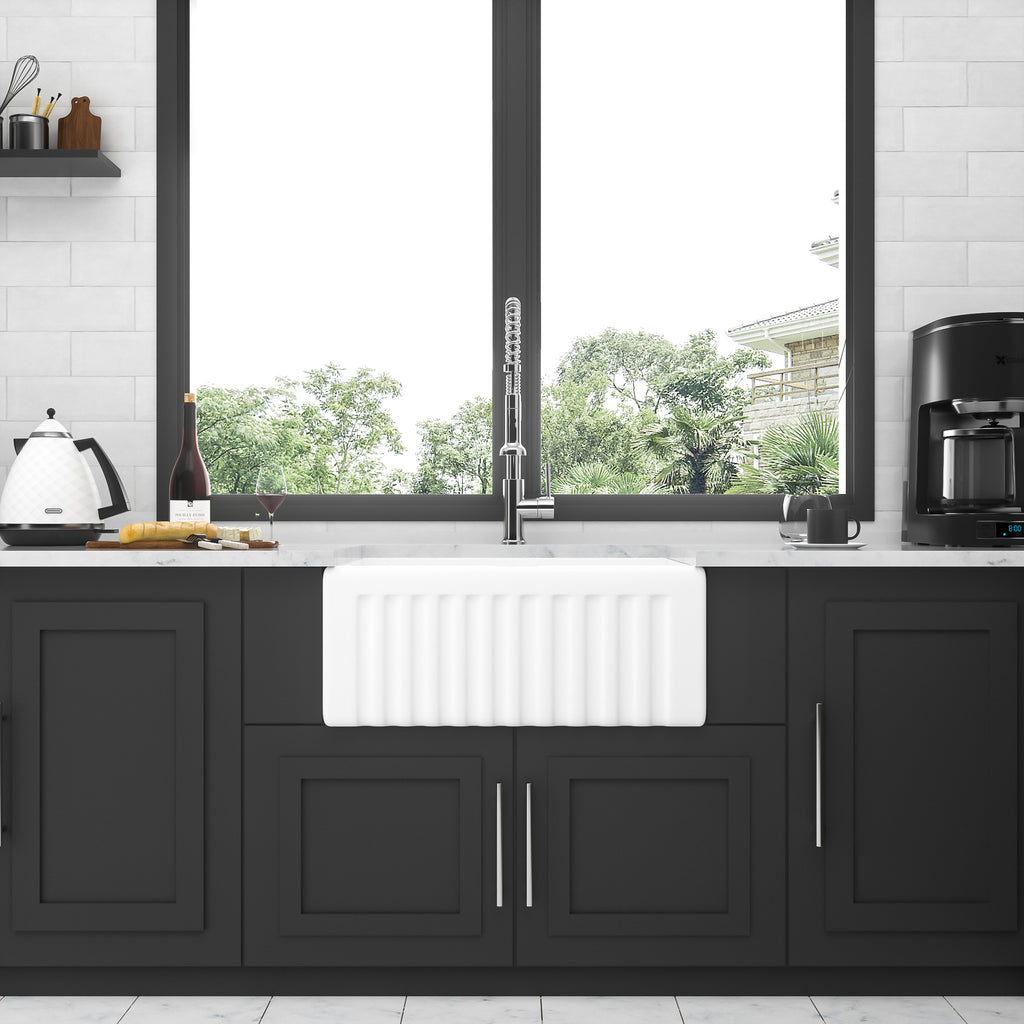 Small Farmhouse Sink - 24 x 18 x 10 Inch Kitchen Sink