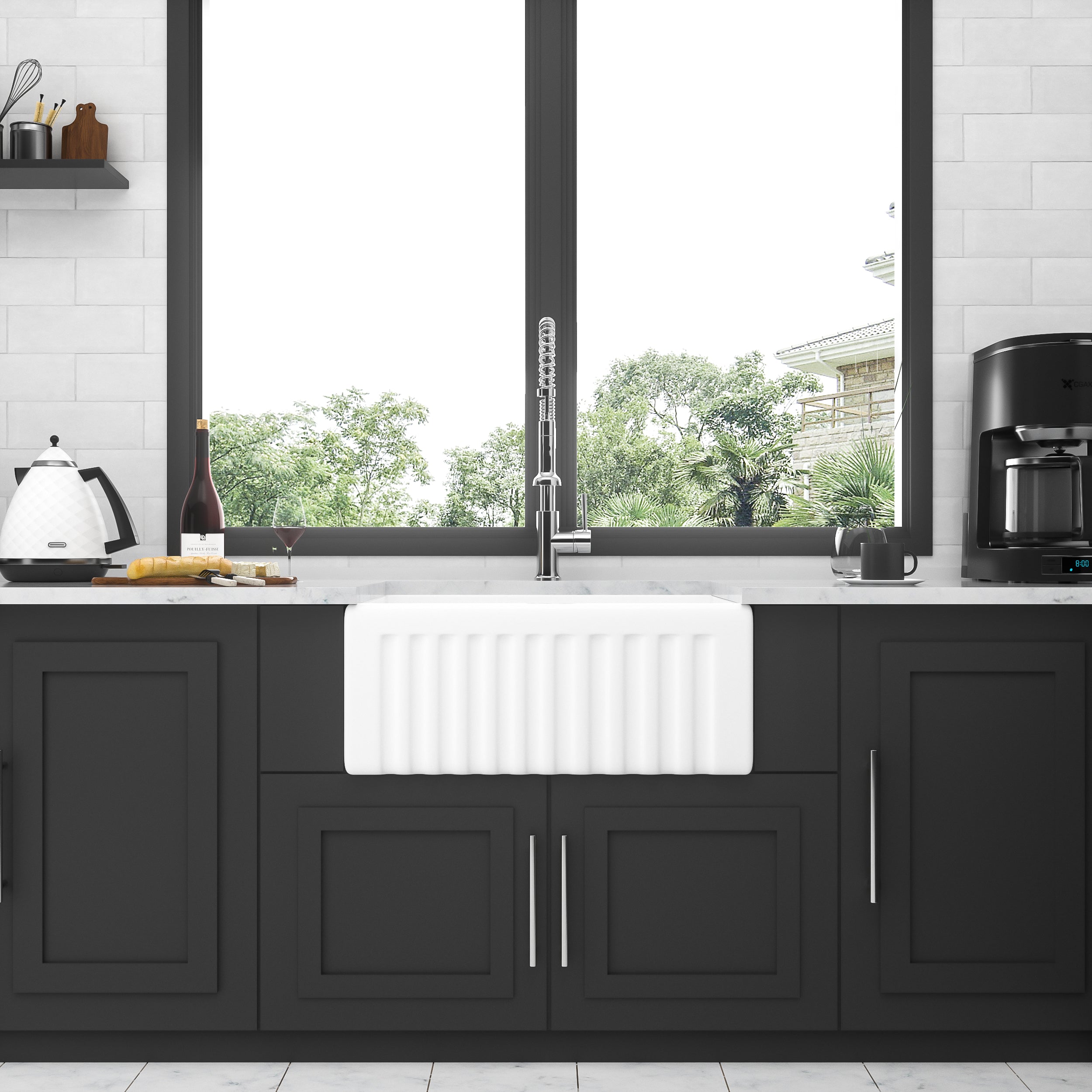 Small Farmhouse Sink - 24 x 18 x 10 Inch Kitchen Sink