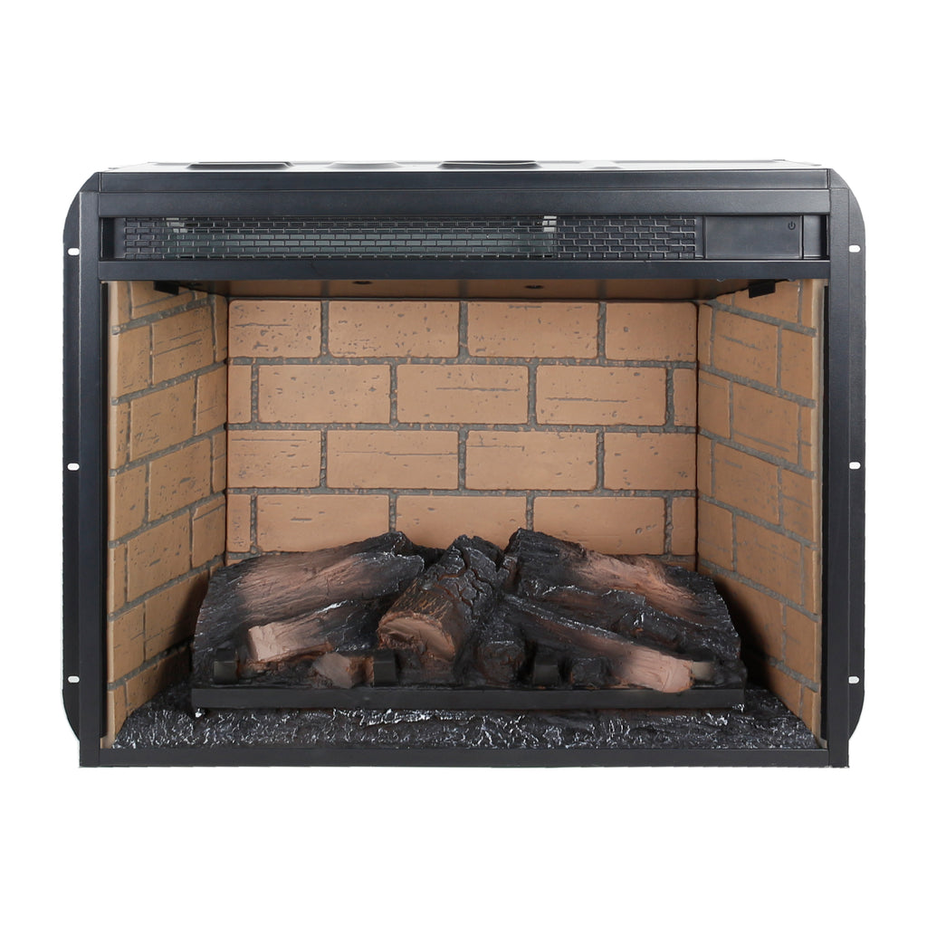 23 Inch Infrared Quartz Heater Fireplace Insert - Woodlog Version