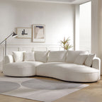 Curved Sofa with Ingenious Shape Beige