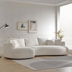 Curved Sofa with Ingenious Shape Beige