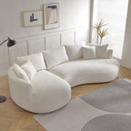 Curved Sofa with Ingenious Shape Beige