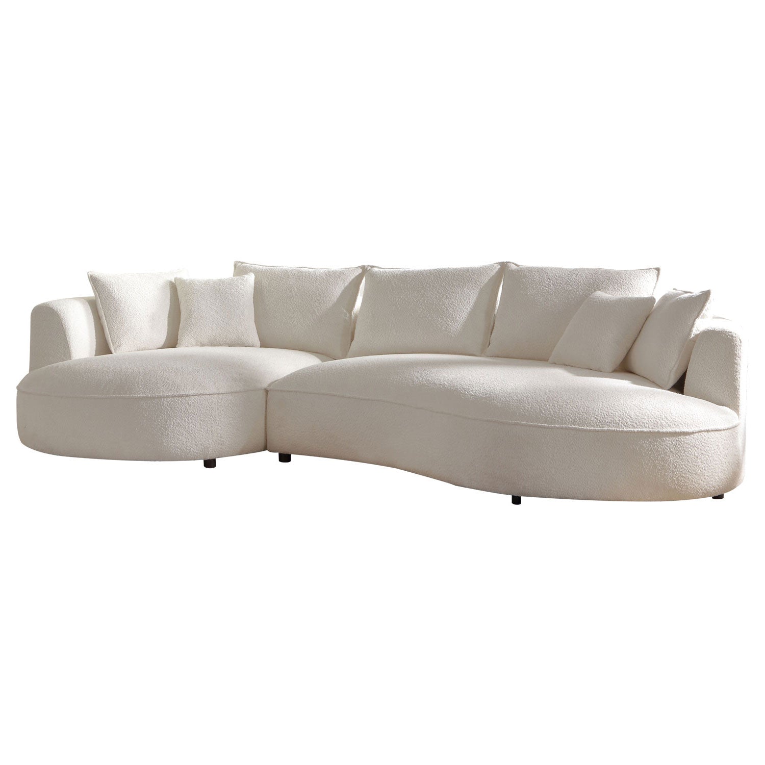Curved Sofa with Ingenious Shape Beige